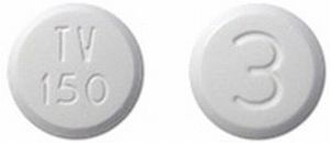 Pill TV 150 3 White Round is Acetaminophen and Codeine Phosphate