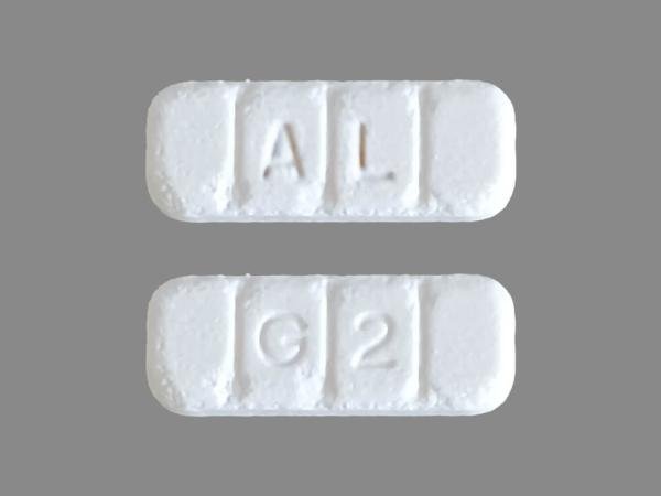 Pill A L G 2 White Rectangle is Alprazolam