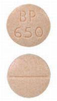 Pill BP 650 Peach Round is Benzphetamine Hydrochloride