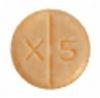 Pill M X 5 Orange Round is Pramipexole Dihydrochloride