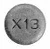 Pill M X13 Gray Round is Pramipexole Dihydrochloride