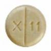 Pill M X 11 Beige Round is Pramipexole Dihydrochloride