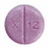 Pill M X 12 Purple Round is Pramipexole Dihydrochloride