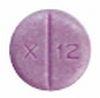 Pill M X 12 Purple Round is Pramipexole Dihydrochloride