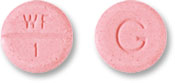 Pill WF 1 G Pink Round is Warfarin Sodium