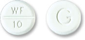 Pill WF 10 G White Round is Warfarin Sodium 