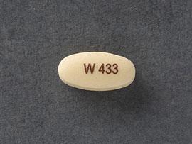 Pill W 433 Yellow Oval is Pantoprazole Sodium Delayed Release