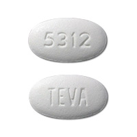 Pill TEVA 5312 White Oval is Ciprofloxacin Hydrochloride