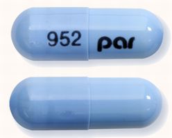 Pill 952 par Blue Capsule/Oblong is Amlodipine Besylate and Benazepril Hydrochloride