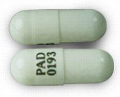 Pill PAD 0193 White Capsule-shape is Indomethacin Extended Release