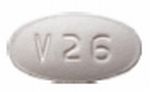 Pill Imprint V26 (Voriconazole 50 mg)
