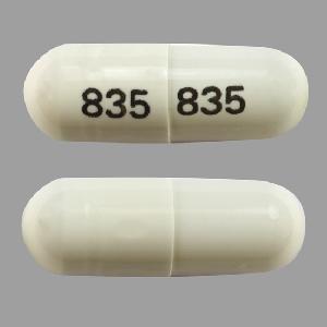 Pill 835 835 White Capsule/Oblong is Galantamine Hydrobromide Extended Release