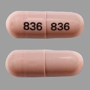 Pill 836 836 Pink Capsule/Oblong is Galantamine Hydrobromide Extended Release