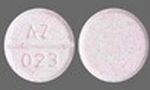 Pill AZ 023 Pink Round is Acetaminophen Children's (chewable)