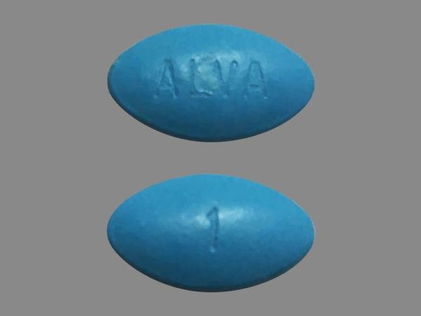 Pill ALVA 1 Blue Oval is Diurex Max