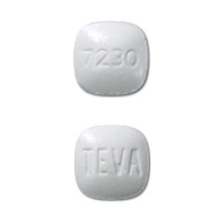 Pill TEVA 7230 White Four-sided is Cilostazol