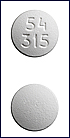 Pill 54 315 White Round is Famciclovir