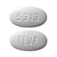 Pill TEVA 5313 White Elliptical/Oval is Ciprofloxacin Hydrochloride
