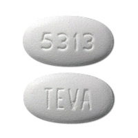 Pill TEVA 5313 White Oval is Ciprofloxacin Hydrochloride