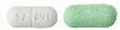 Pill SZ 491 Green & White Capsule-shape is Aspirin, Caffeine and Orphenadrine Citrate