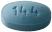 Pill 144 Blue Elliptical/Oval is Naproxen Sodium
