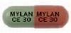 Cyclobenzaprine hydrochloride extended release 30 mg MYLAN CE 30 MYLAN CE 30