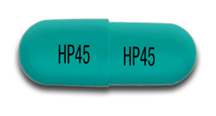 Pill HP 45 HP 45 Blue Capsule/Oblong is Hydrochlorothiazide