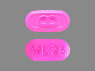 Pill B WL 25 Pink Oval is Benadryl Allergy Ultratab