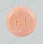 Pill WATSON P1 Peach Round is Ogestrel-28