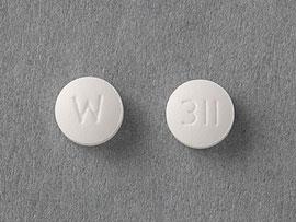 Pill W 311 White Round is Donepezil Hydrochloride