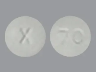 Pill X 70 White Round is Alprazolam Extended Release