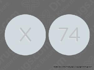 Pill X 74 Blue Round is Alprazolam Extended Release