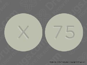 Pill X 75 Green Round is Alprazolam Extended Release