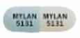 Pill MYLAN 5131 MYLAN 5131 Blue & White Capsule/Oblong is Venlafaxine Hydrochloride Extended Release