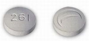 Pill Logo (Actavis) 261 Gray Round is Oxymorphone Hydrochloride Extended Release