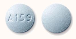 Pill A159 Blue Round is Bupropion Hydrochloride Extended Release (SR)