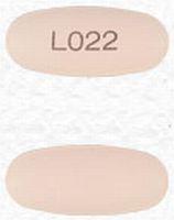 Pill L022 Peach Oval is Levofloxacin