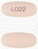 Pill L022 Peach Oval is Levofloxacin