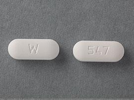 Pill W 547 White Capsule/Oblong is Levofloxacin