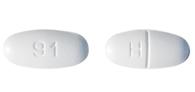 Pill H 91 White Capsule/Oblong is Levetiracetam