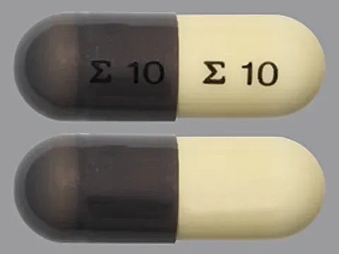 Pill Logo (Sigmapharm) 10 Logo (Sigmapharm) 10 Gray & Yellow Capsule/Oblong is Flucytosine
