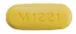 Pill M 1221 Yellow Capsule/Oblong is Levofloxacin