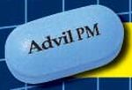 Pill Advil PM Blue Capsule/Oblong is Advil PM