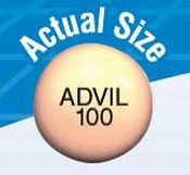 Pill Advil 100 Brown Round is Advil Junior Strength