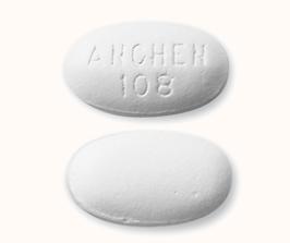 Pill ANCHEN 108 White Oval is Ciprofloxacin Hydrochloride Extended Release