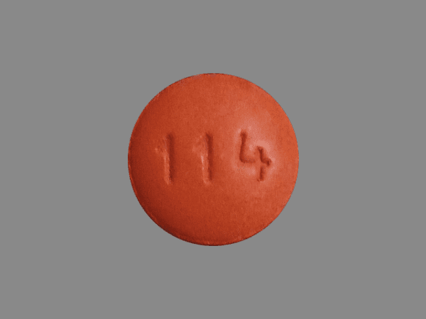 Pill 114 Brown Round is Ibuprofen