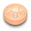 Pill TCL 106 Peach Round is Acetaminophen and Diphenhydramine Hydrochloride