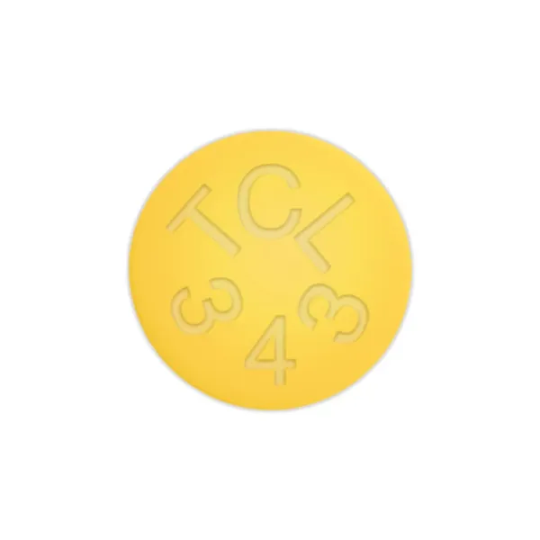 Pill TCL 343 Yellow Round is Caffeine