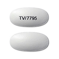 Pill TV/7795 White Oval is Levetiracetam Extended Release