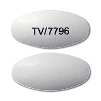 Pill TV/7796 White Oval is Levetiracetam Extended Release